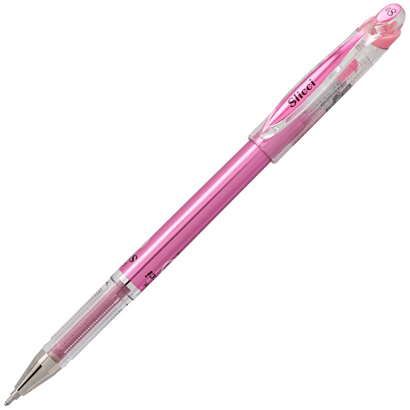 Pentel Arts Slicci Metallic 0.8 mm Needle Tip Gel Pen, Assorted Colors, 8 Pack (BG208BP8M) - Image 3